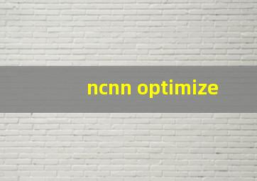 ncnn optimize